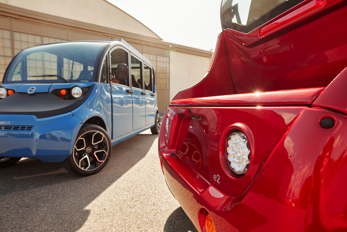 GEM electric vehicles have enclosed cabs and are street legal